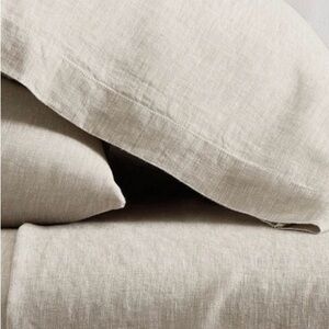 West Elm Linen Bedding Set in Light Flax